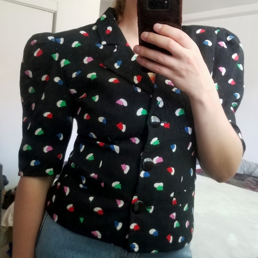 GUY LAROCHE Vintage Short Sleeve Blazer Jacket Size 10
